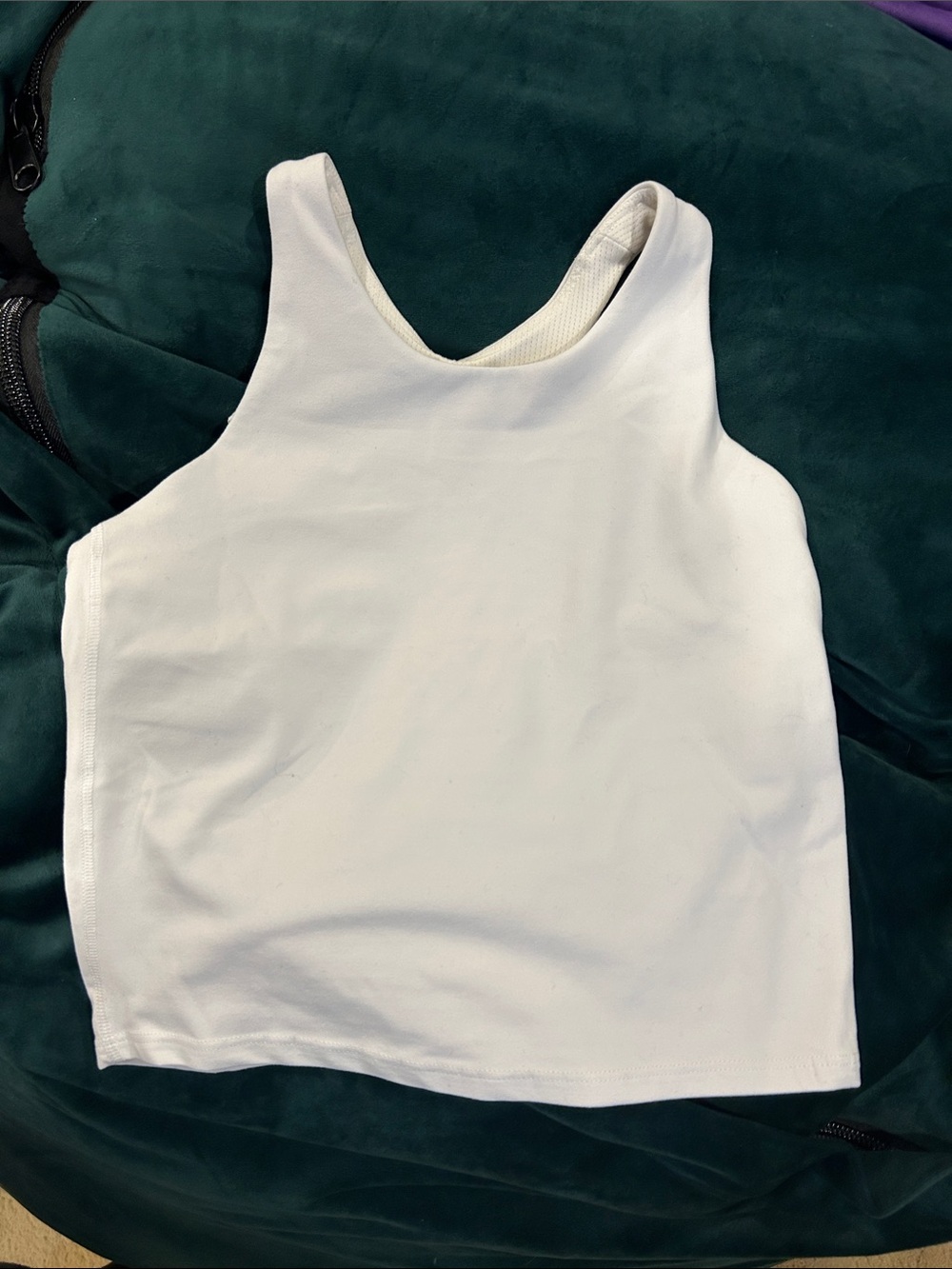 Athleta Girl White Racerback Athletic Tank XL (14)
